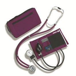 STETHOSCOPE AND CHESTPIECE + MANUAL BLOOD PRESSURE GAUGE, CUFF AND CASE