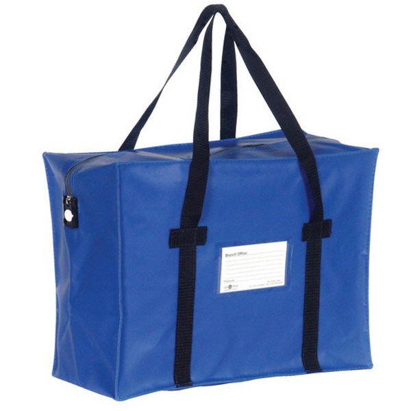 REUSABLE SECURE COURIER BAG | BLUE