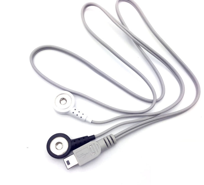 ECG MEDICAL SNAP CABLE WITH DUAL LEADS TO MINI USB CONNECTOR