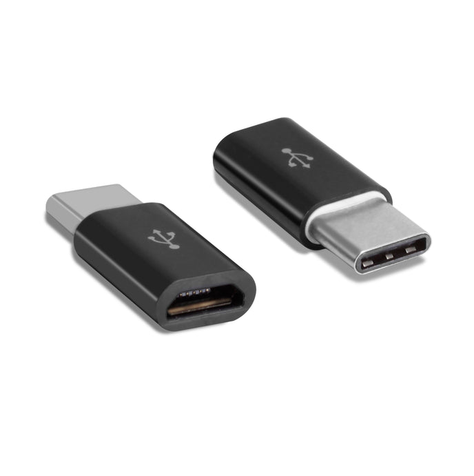 USB TYPE-C TO MICRO USB FEMALE ADAPTER | BLACK